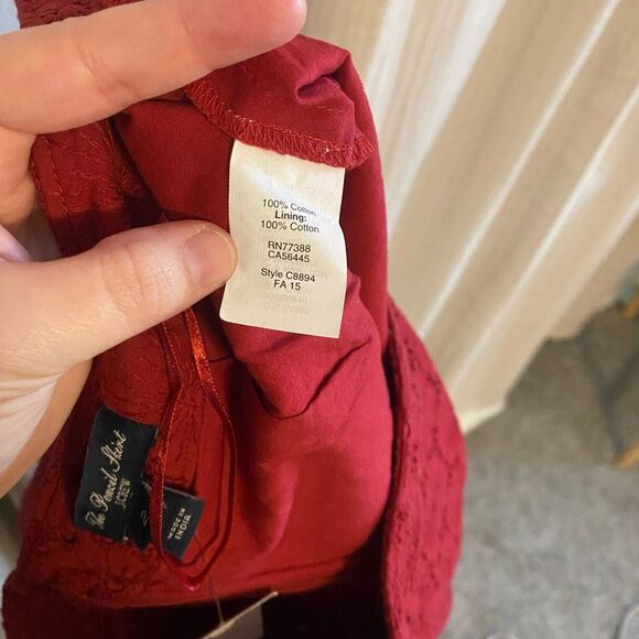 J. Crew Factory Perfect Pencil Skirt Women’s 2 Red Lace Lined Career - Picture 6 of 10